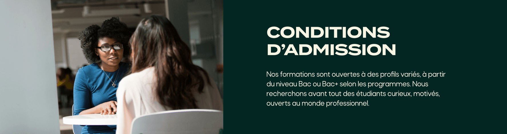 Conditions d'admission - Elite Society